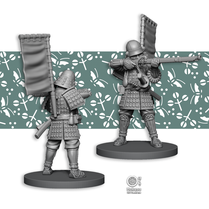 3D Printable Samurai Infantry With Teppo By Hokusa 3D Designs